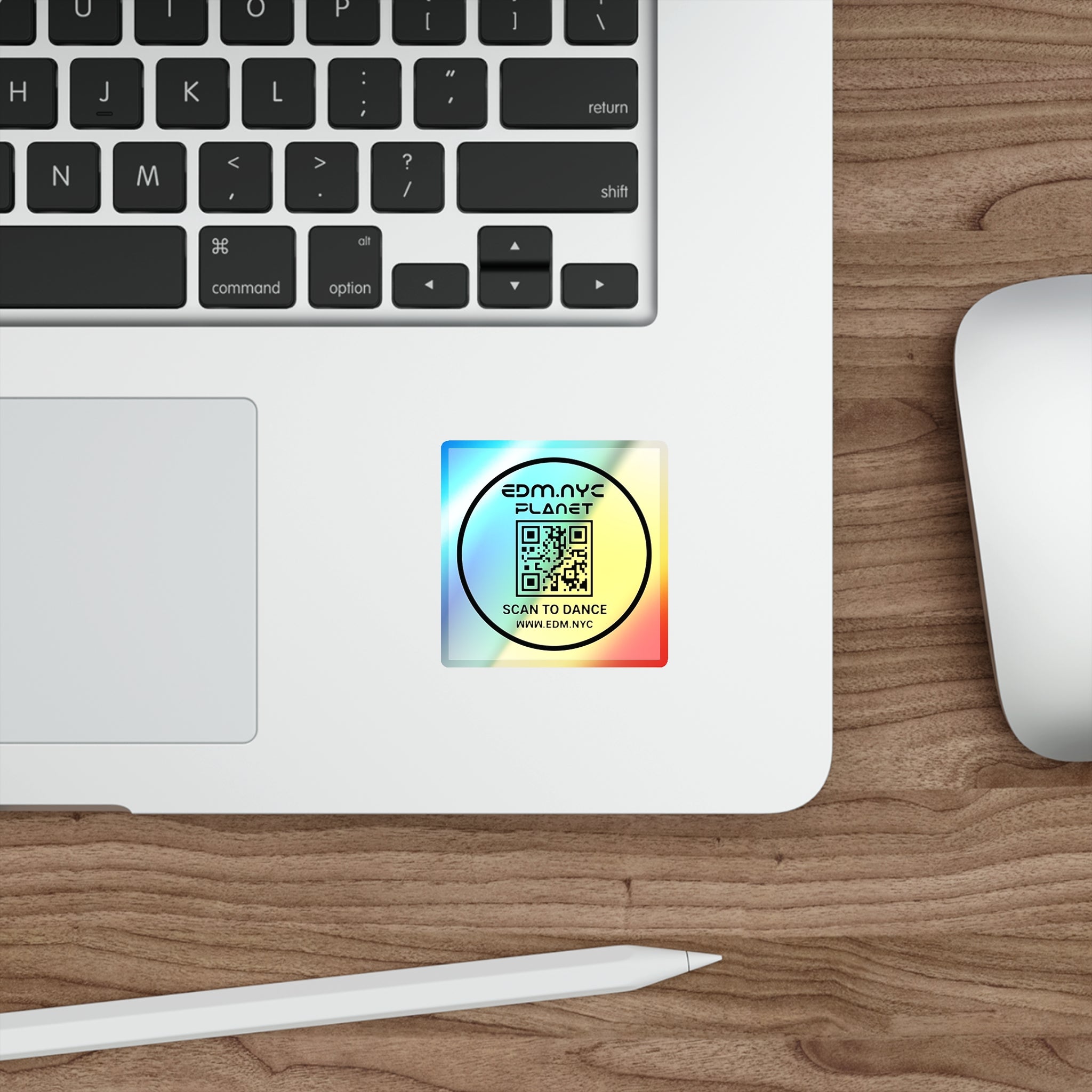 EDM NYC PLANET Holographic QR Code Sticker – Scan To Dance