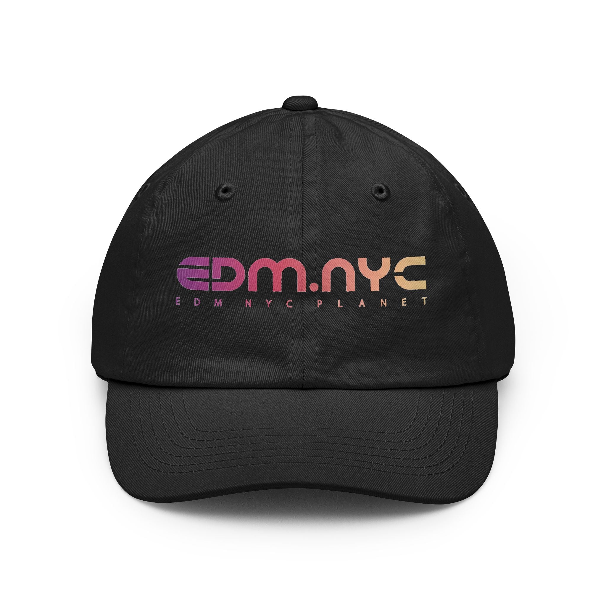 EDM.NYC Classic Dad Hat — Retro Gradient Logo Capelectronic dance music
