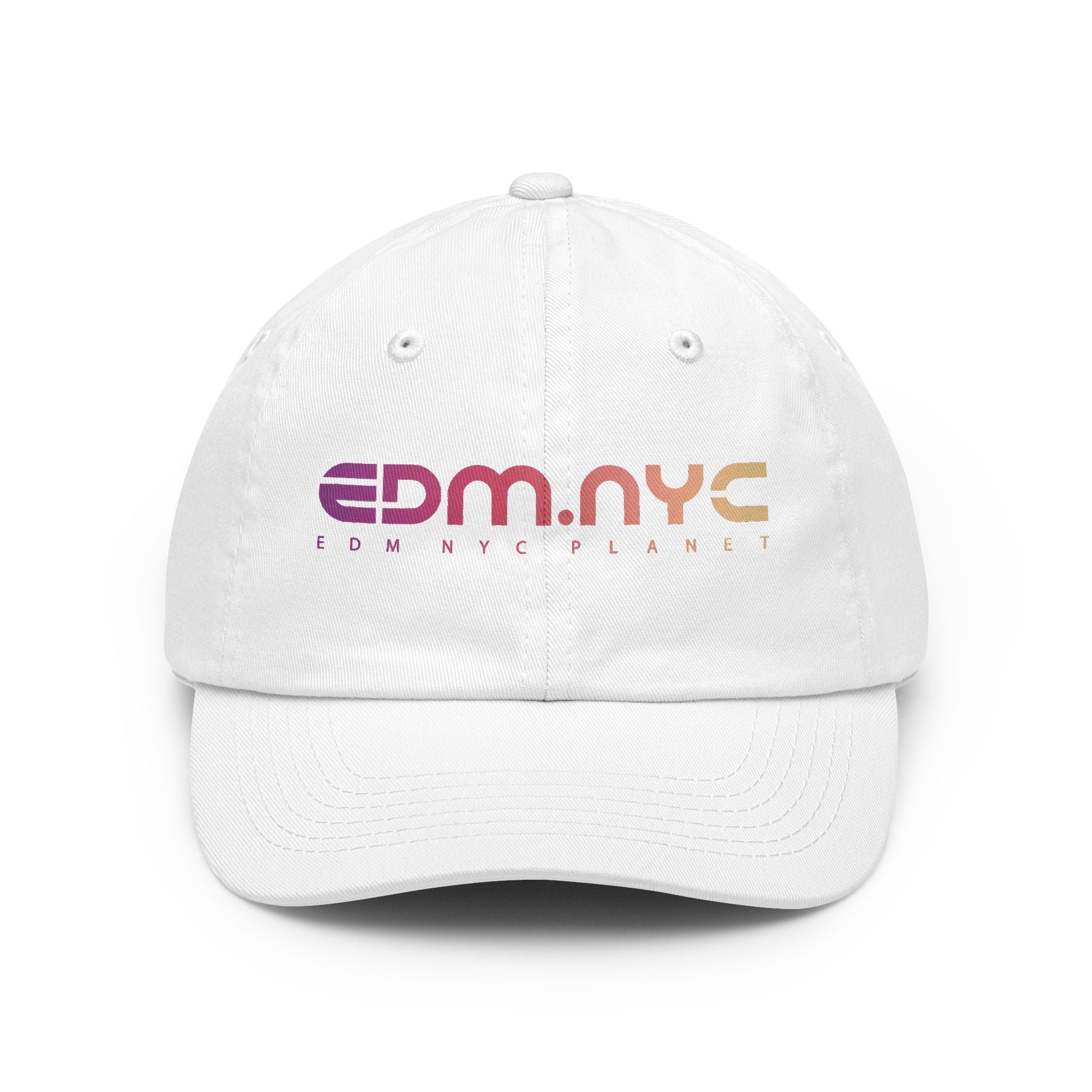 EDM.NYC Classic Dad Hat — Retro Gradient Logo Capelectronic dance music