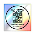 EDM NYC PLANET Holographic QR Code Sticker – Scan To Dance