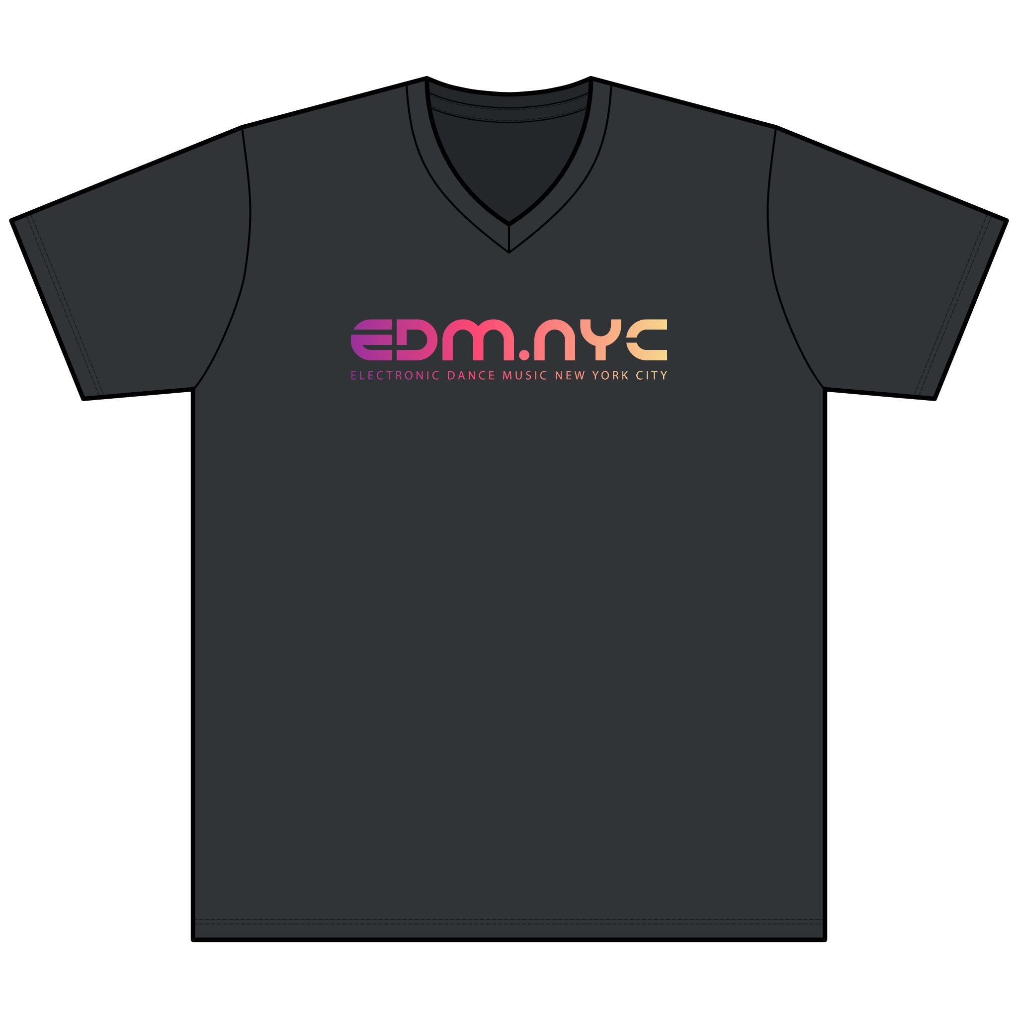 EDM.NYC V-Neck Tee — Electronic Dance Music New York City Shirt